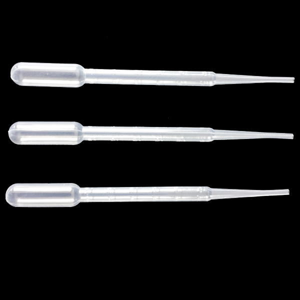 3mlPASTEUR PIPETTES 0.5-1-1.5-2.0-2.5-3.0 GRADUATION